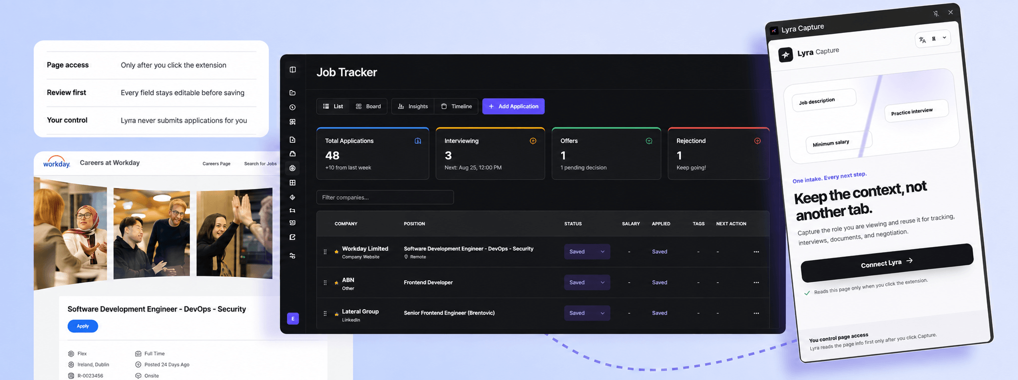 LYRRA CAPTURE design process visual